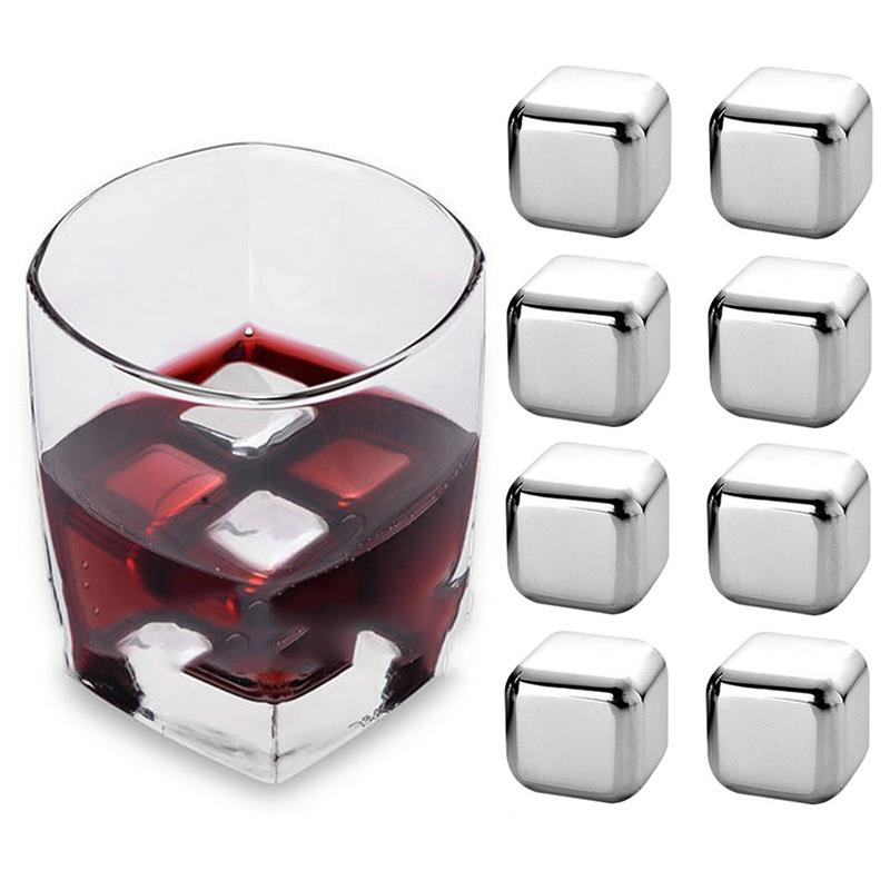 1X1X1Inch Ijsblokjes Whisky Ijsblokjes Chillers Rvs Gletsjer Party Herbruikbare