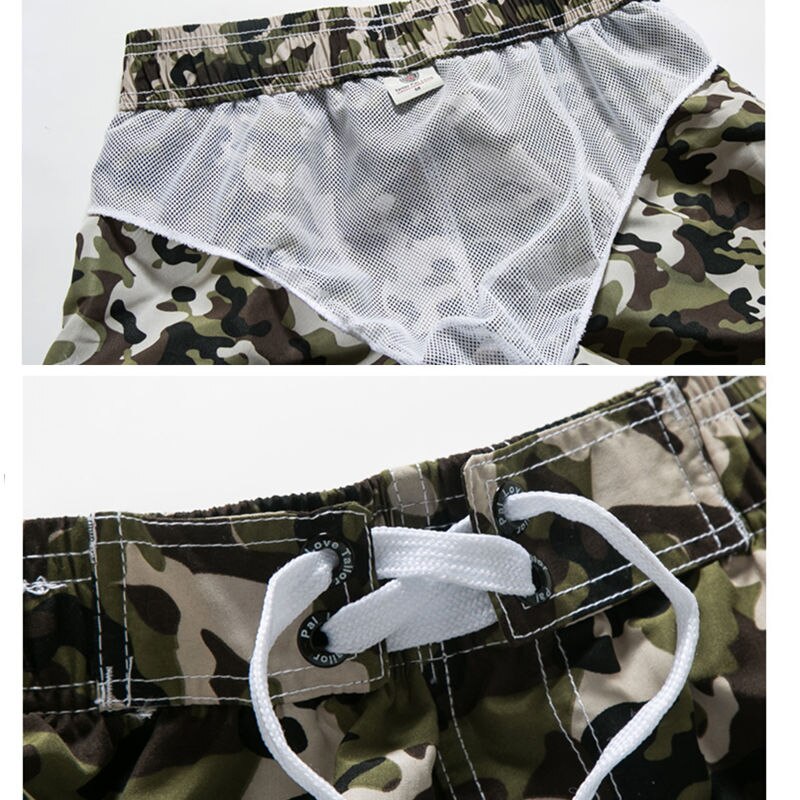 Pantalones cortos de playa de camuflaje para hombre, Shorts de playa de secado rápido, Bermudas de Surf, bañadores deportivos, bañadores zwembroek heren Board