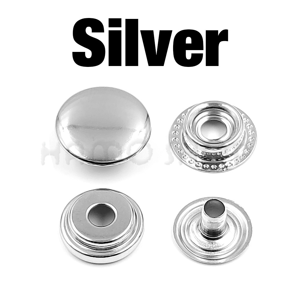 25Sets 100pcs 203/201 Metal Snap Fasteners Snaps Button Press Studs Sewing Button For DIY Clothes Garment Bag Shoes Leathercraft