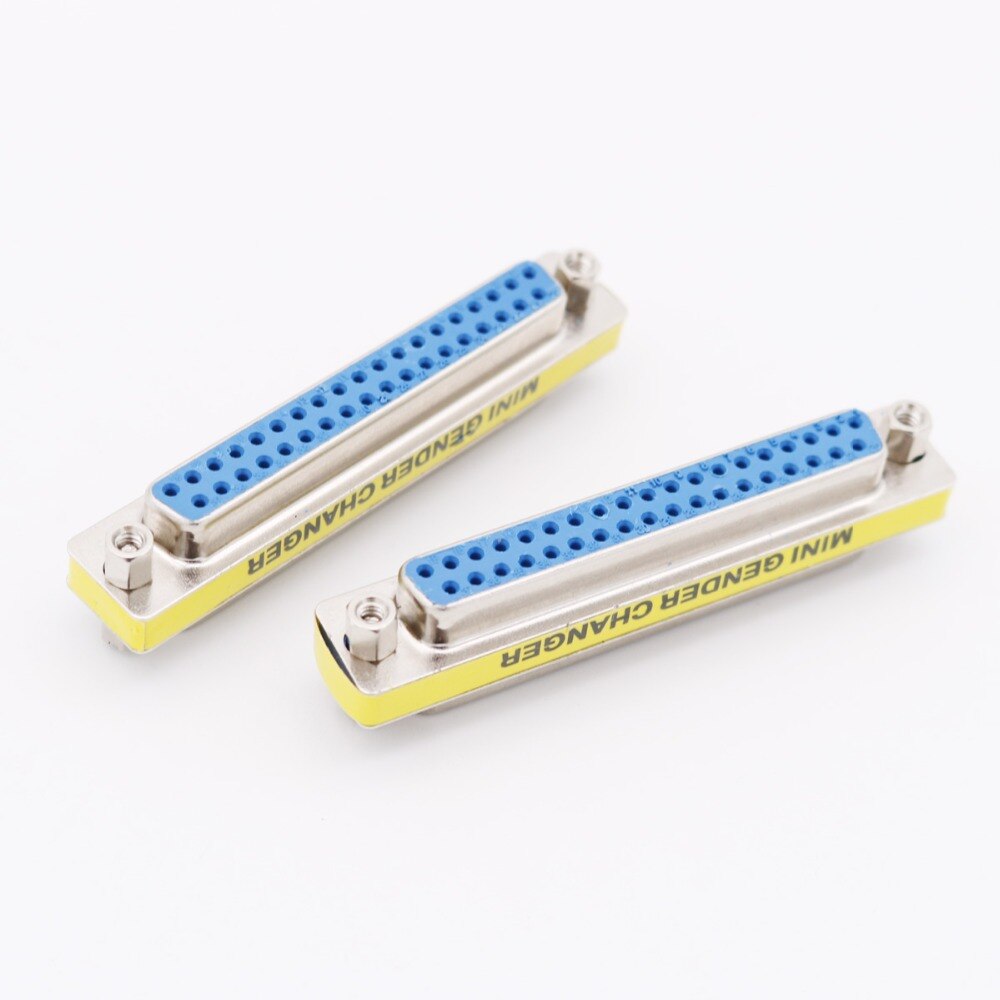 1pc DB37 D-SUB 37 Pin 2 Rows Female Jack To DB37 Female Mini Gender Changer Parallel Port Adapter Connector