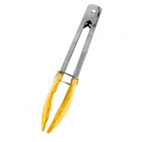 BBQ Tongs Practical Food Serving Grill Food Tongs Non-Slip Durable Buffet Clip: Yellow