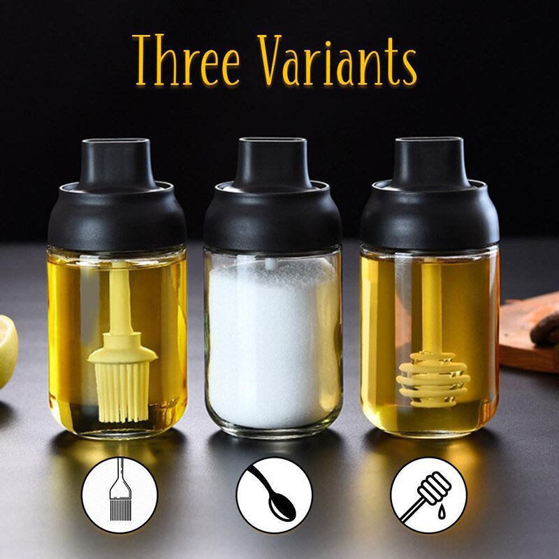 Transparente Glas würzen Gläser Gewürz Gläser Gewürze Töpfe Flasche Kombination Portion Löffel und Deckel mit Luftdichten Kappe: einstellen