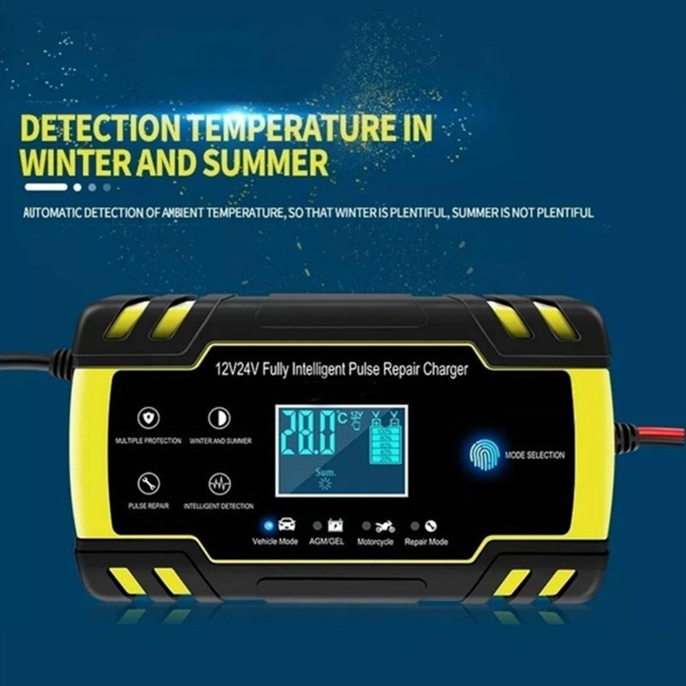 Multi-Functioneel LCD Batterij Oplader Intelligente Emergency Charger Auto Motorfiets Starten Apparaat Power Bank Sprong Starte