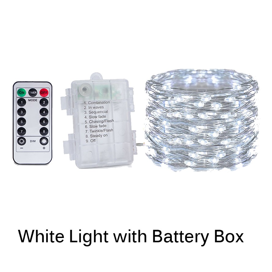 LED Koperdraad String Lamp USB Batterij Aangedreven Fairy Lamp Camping Tuin Thuis Feest Verjaardag Decoratie Krans: changeable / 300w