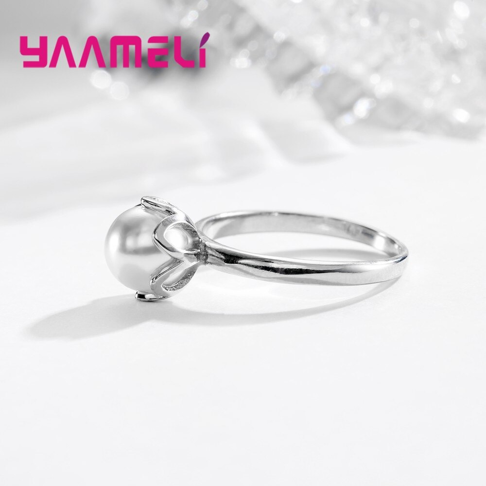 Anillo de Plata de Ley 925 con perlas de agua dulce, accesorios de para mujer