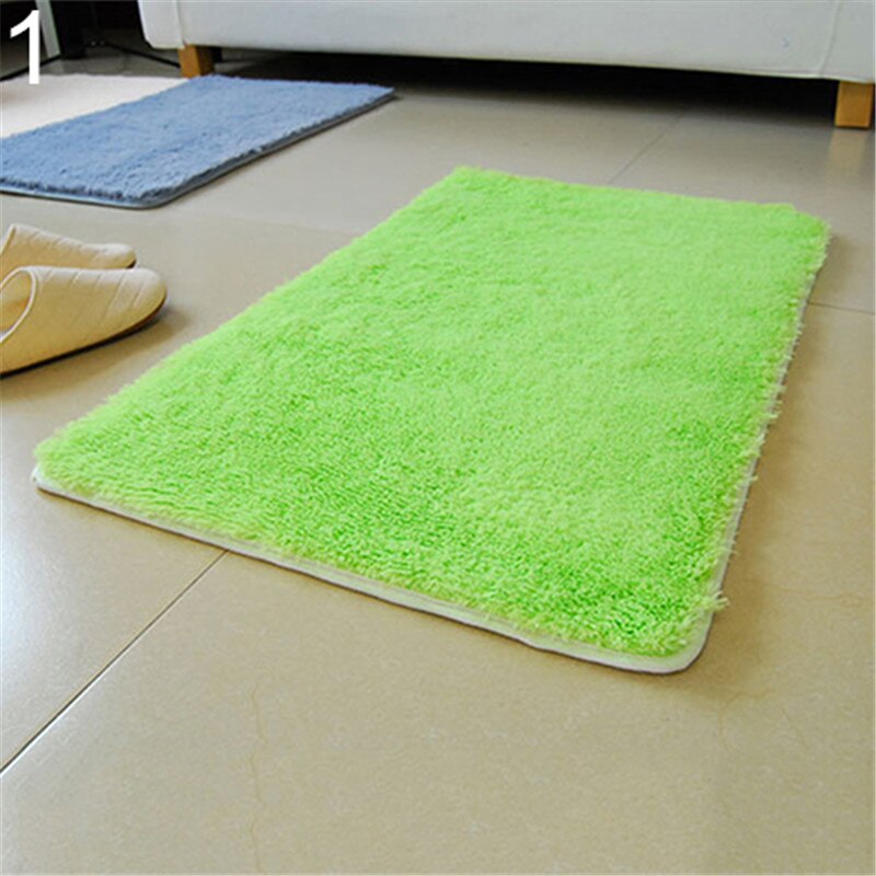 40cm x 60cm x 3cm slik farve blødt skridsikkert tæppe flokati lurvet tæppe stue soveværelse gulvmåtte: Grøn