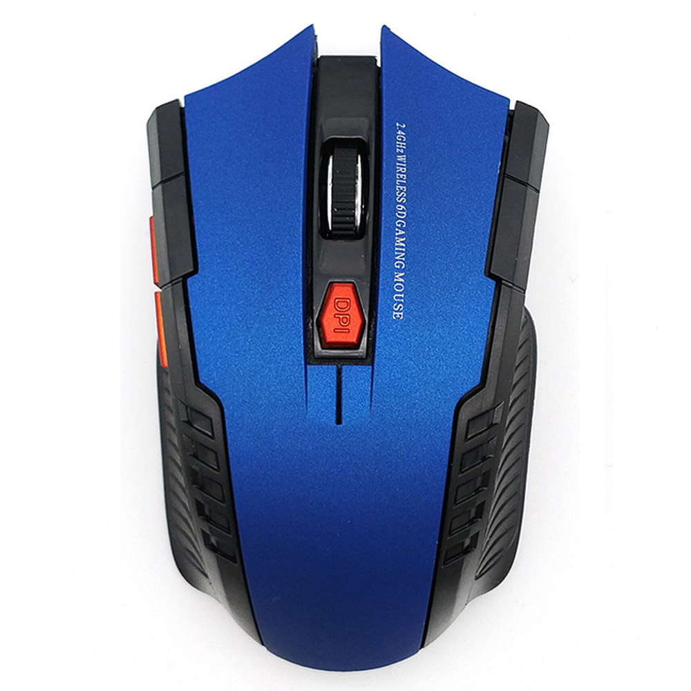 2000DPI 2.4GHz Wireless Optical Mouse Gamer for PC Gaming Laptops Game Wireless Mice with USB Receiver Mause: Blue
