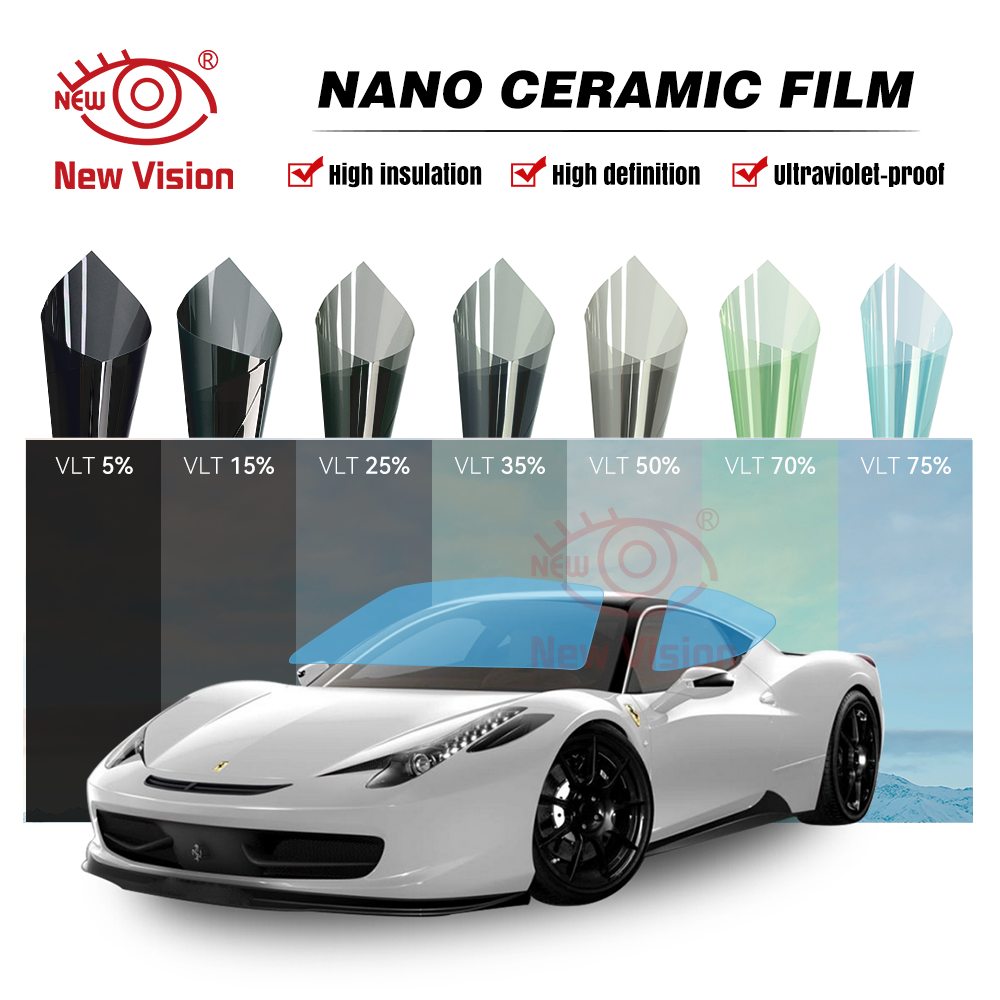 50cmX300cm IR100 % Nano película cerámica súper alta resistencia al calor vidrio de coche tinte Solar películas protectoras para ventanas