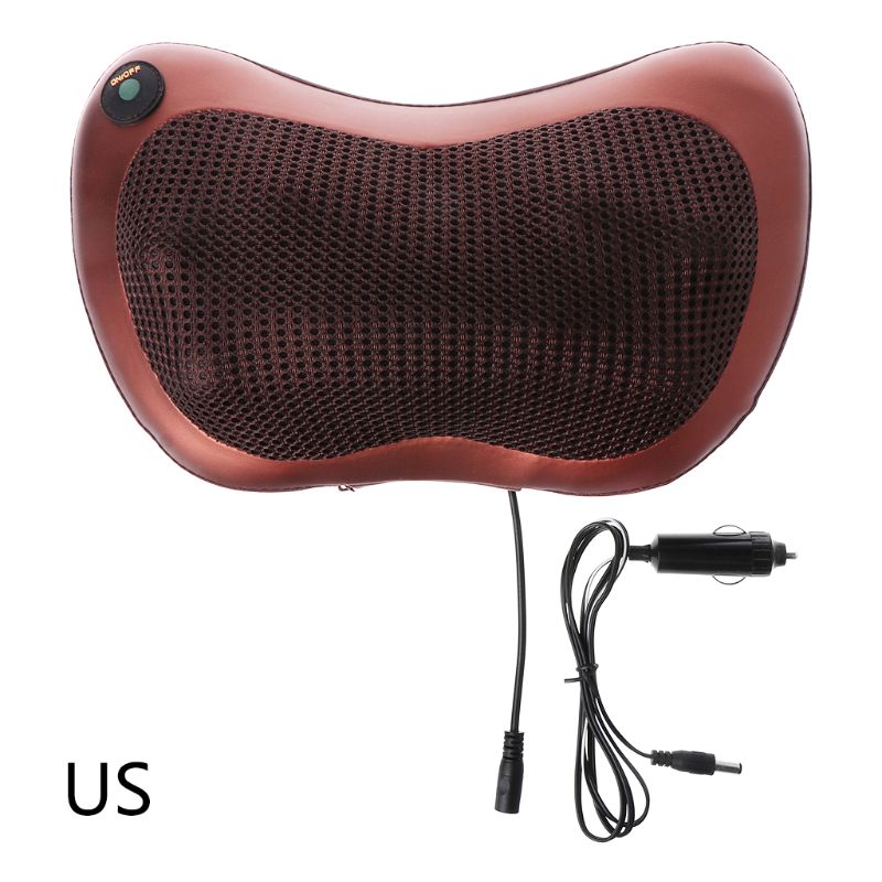 Almohada de masaje eléctrica para el hogar, Shiatsu masajeador cojín para el cuello, Lumbar, calor para el coche, RXJC