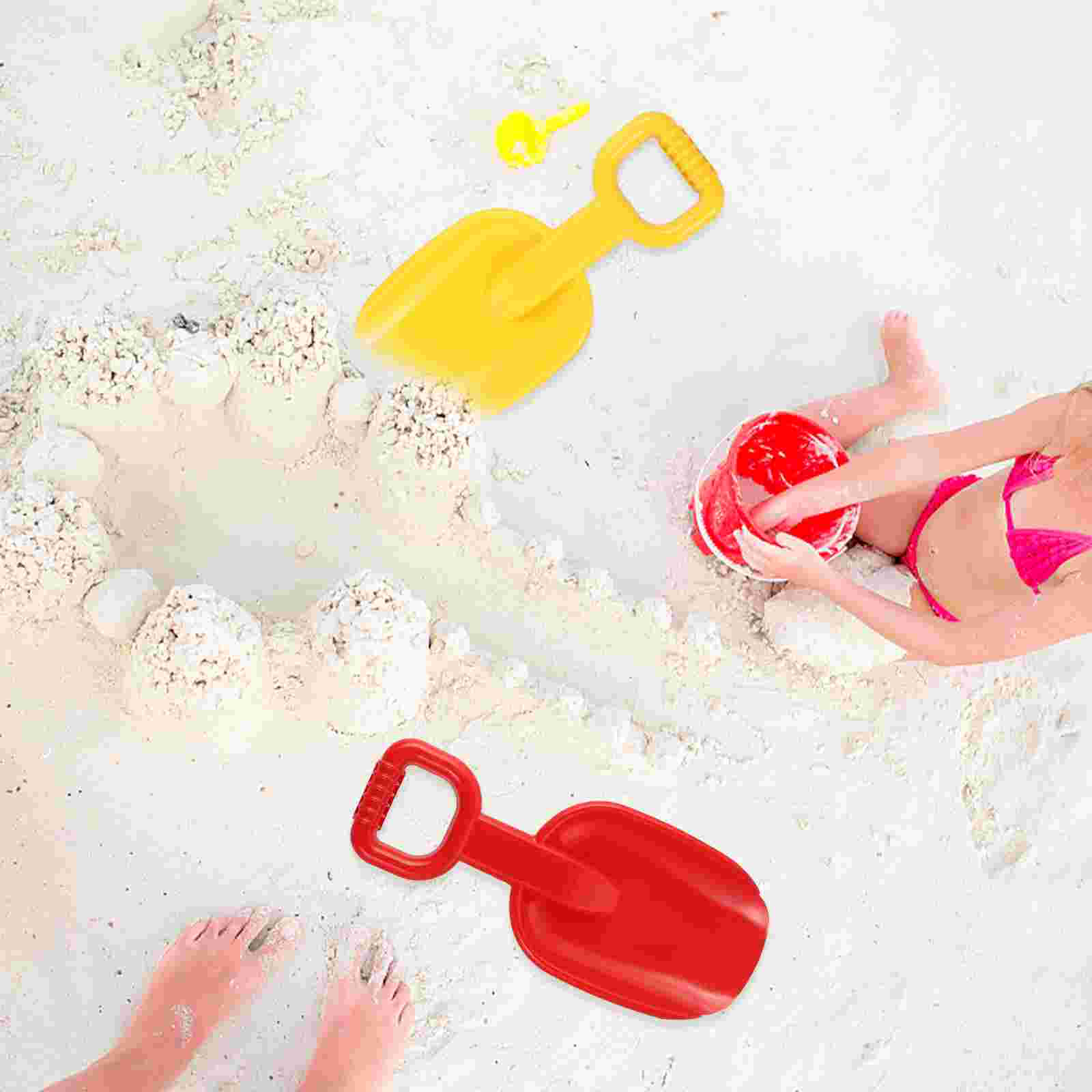 2pcs Short Handle Sand Shovels Scoop Beach Children Playing Sand Toys