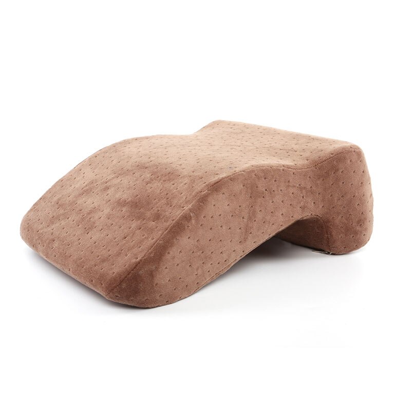 Espuma de memória viagem nap travesseiro sete-em forma de dormir na mesa almofada suporte de cabeça anti-mão dormência travesseiro crianças nap travesseiro: Brown