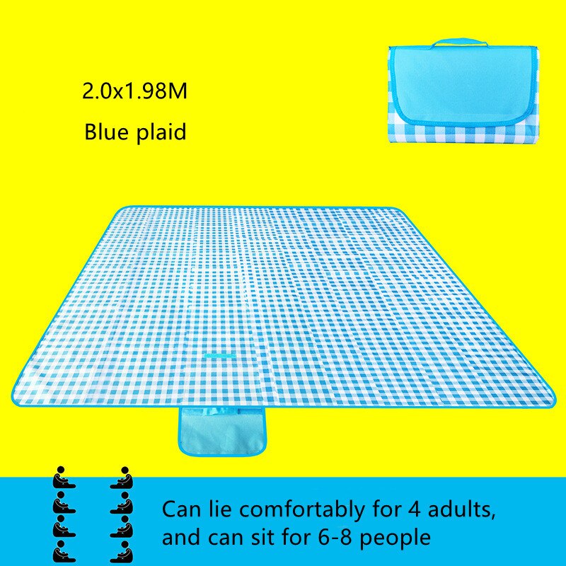 Outdoor Mat Picnic Blanket Waterproof Machine Washable Portable Camping Picnic Ground Mat Folding Beach Blanket