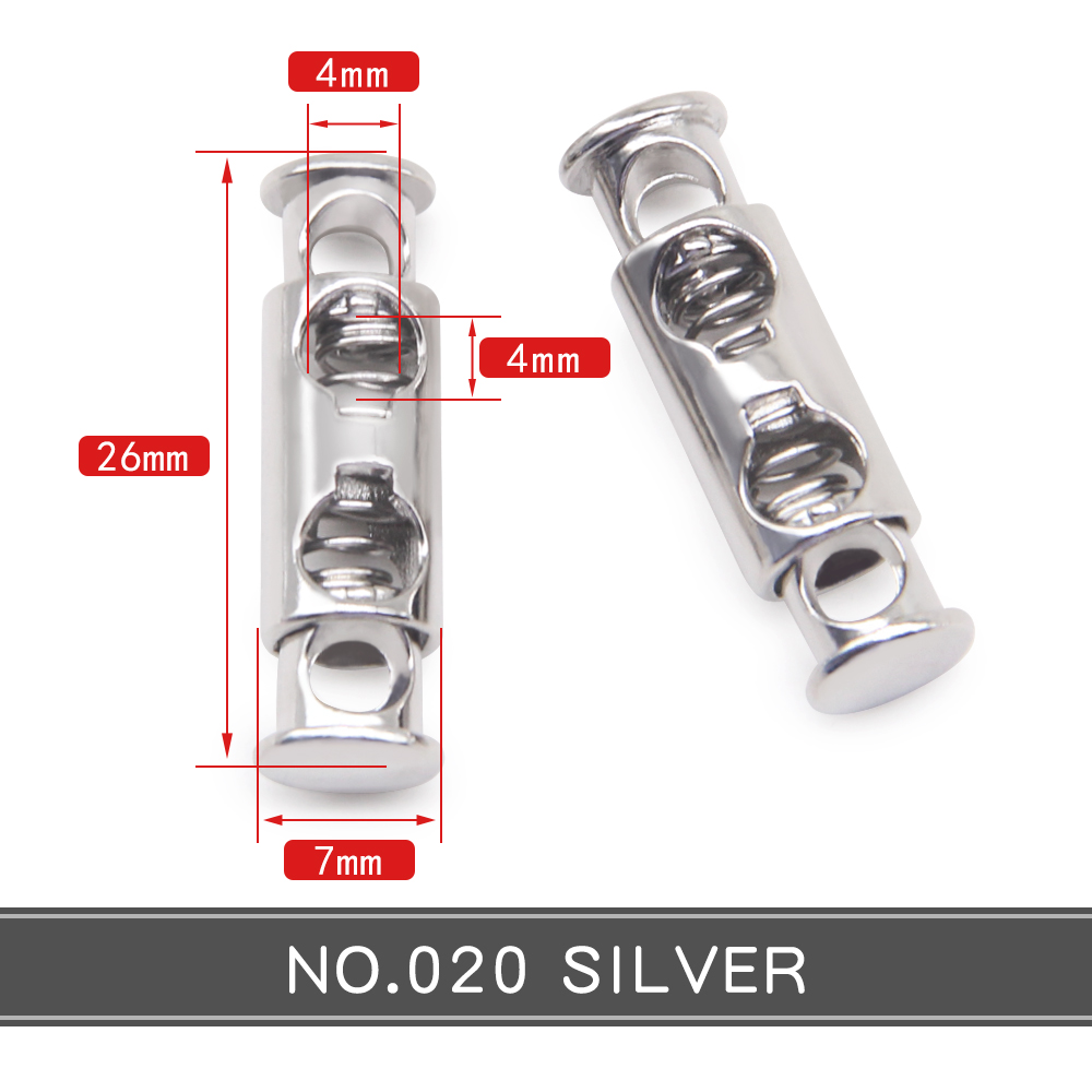 10 stk vintage sølv gunmetal guld ledning lås vippe metal stopper gør-det-selv beklædning syning beklædningsgenstand tilbehør klemme stop: No020 sølv 701