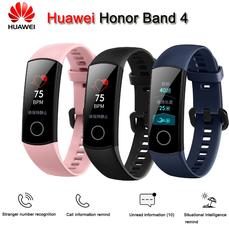 Huawei Honor Band 4 / Running Original Smart Wristband Amoled Color 0.95"/0.5" Touchscreen Swim Posture Detect Running Sleep
