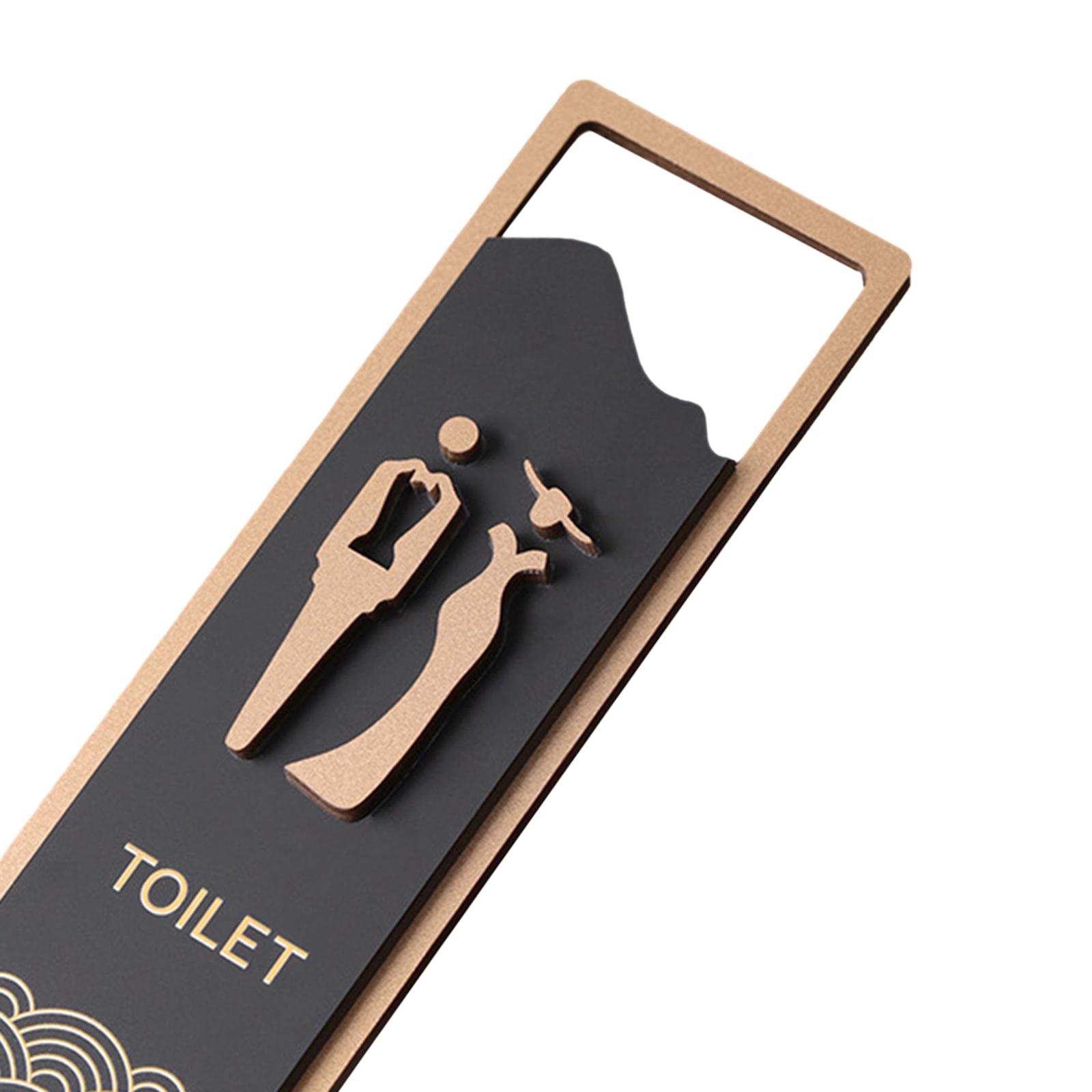 Toilet Sign Graphical Symbols Restroom Sign Wall Hanging Plaque Bathroom Sign for Public Door or Wall Mall Cafe Shops Bar