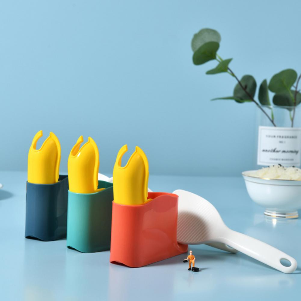 1 Set Rijst Lepel Houder Nuttig Rijst Paddle Spatel Opslag Houder 3 Kleuren Spatel Houder Case