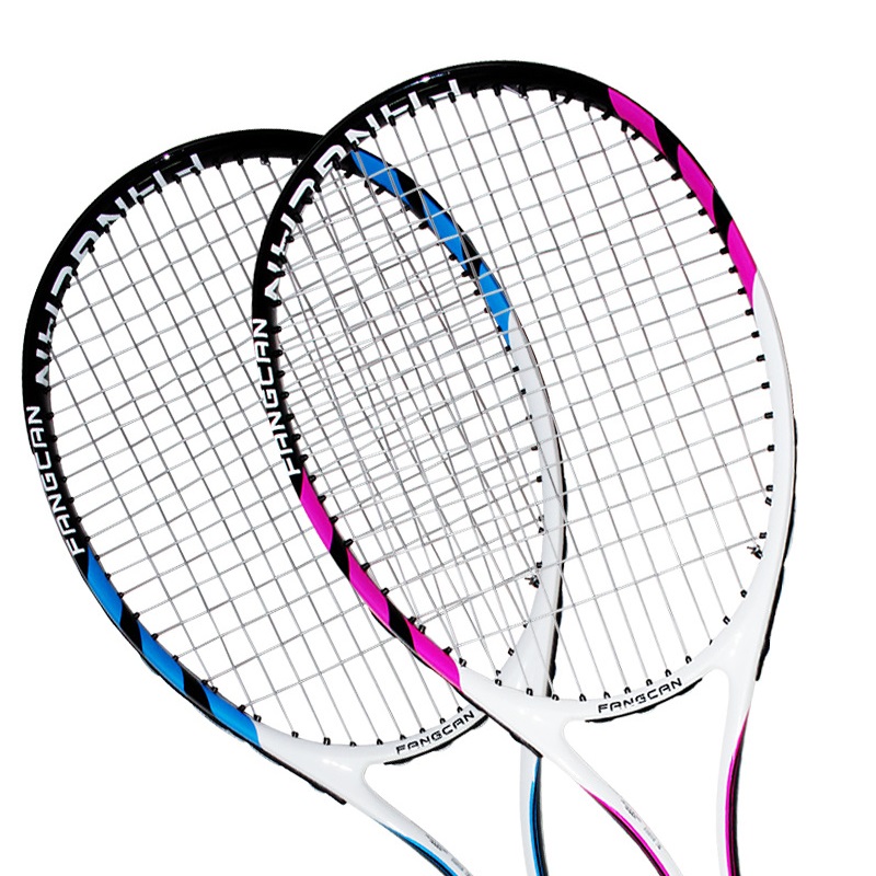 Tennis Racket Blue Pink Carbon Integration Tennis Rackets Training Racquet Sports Man Woman Tennis Racket With Bag