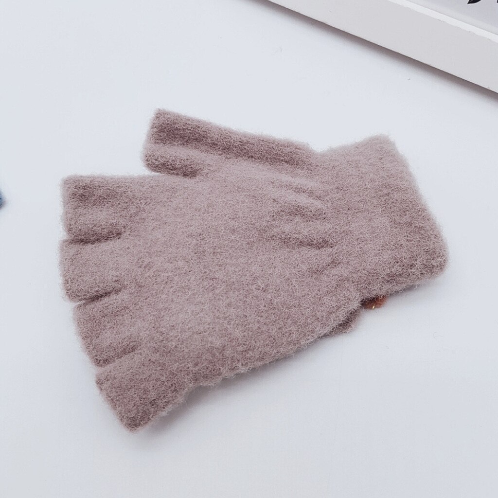 Christmas Kids Half Finger Antler Gloves Baby Boy Girl Warm Convertible Flip Top Gloves Cute warm baby gloves Guantes de