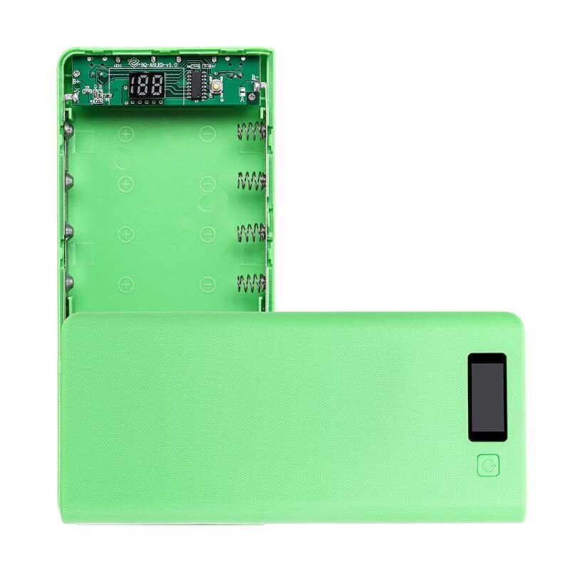 8X18650 Batterijen Diy Power Bank Box Holder Case Dual Usb Charger Led Q6PA