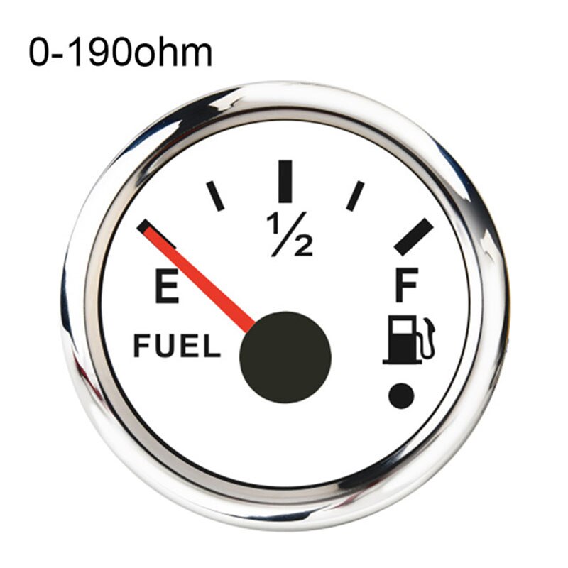 52mm Digital Fuel Level Meter Car Waterproof Gauge Indicator For Engine Motorcycle RV Boat With Alarm: WS1-0-190