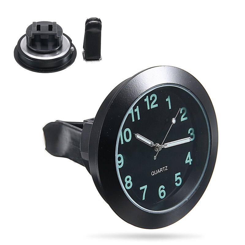 1Pc Mini Auto Lichtgevende Auto Air Vent Clip Klok Interieur Quartz Analoge Horloges Voor Auto Interieur Decors