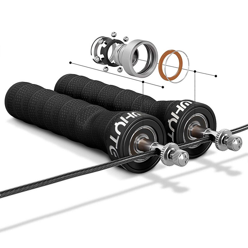 Cuerda de saltar pesada de 2,5/3,4mm para Fitness, cuerda de salto de velocidad con rodamiento de bolas, Mango antideslizante, para gimnasio, Crossfit, entrenamiento