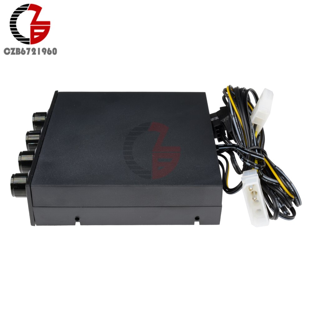 4 Channel Fan Speed Controller Regulator Governer Fan Speed Control with Ultra Bright LED Light for PC Computer Fan