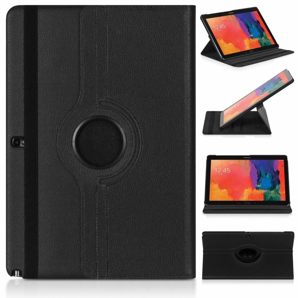 360 Graden Draaiende Pu Leather Flip Cover Case Voor Samsung Galaxy Tab Note Pro 12.2Inch P900 P901 P905 SM-P900 tablet Case Glas
