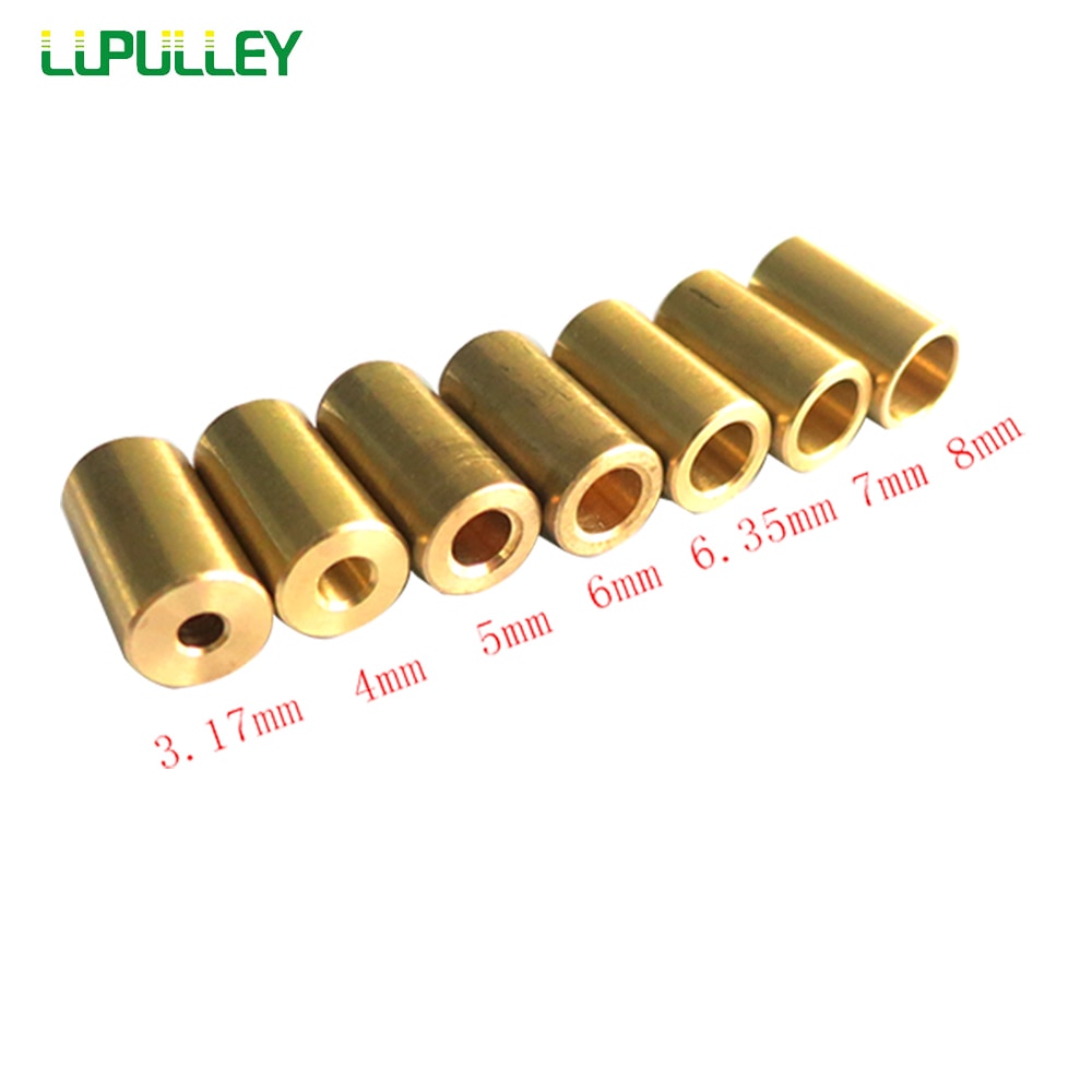 Lupolia b10 mandril braçadeira de broca, acoplador de latão, manga de conexão conectora 3.17/4/5/6/6.35/7/8mm, motor
