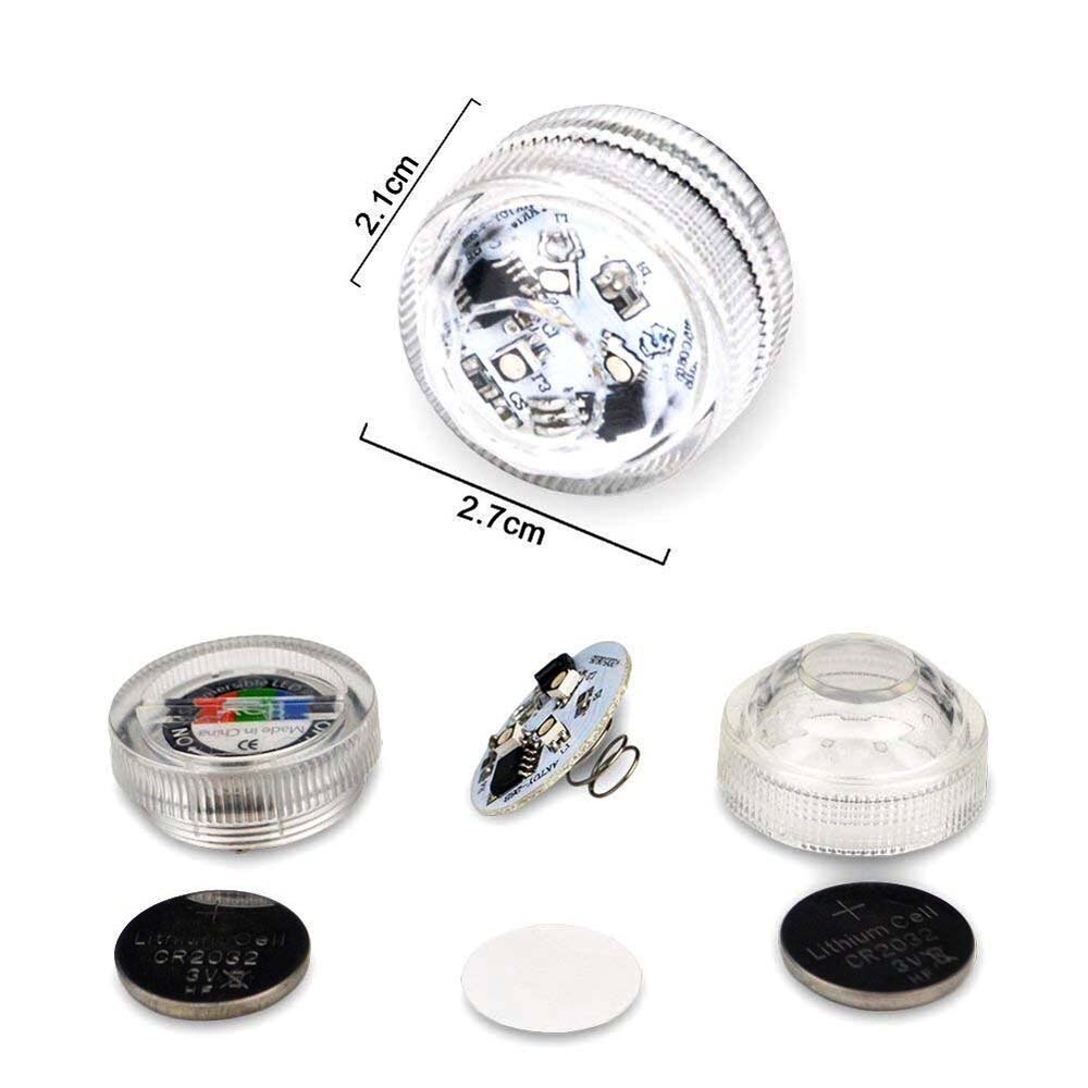 Led Remote Controlled Rgb Submersible Light Battery Operated Onderwater Night Lamp Vaas Kom Outdoor Garden Party Decoratie