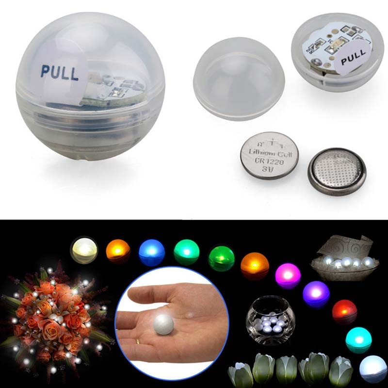 IP68 Waterproof RGB Underwater Submersible light LED Ball Floating Swimming Pool Vase Light for Vase Wedding Party Baby Shower