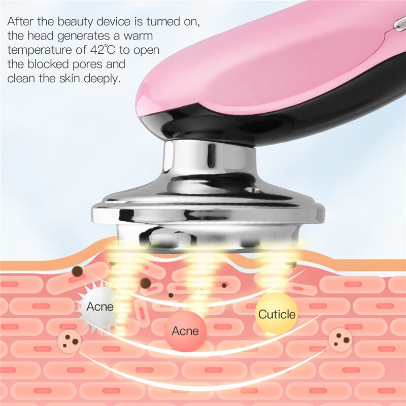 CkeyiN EMS Face Massager LED Light Ionic Sonic Facial Machine Compress Wrinkle Removal Skin Tightening+ Neck Lift Massager48