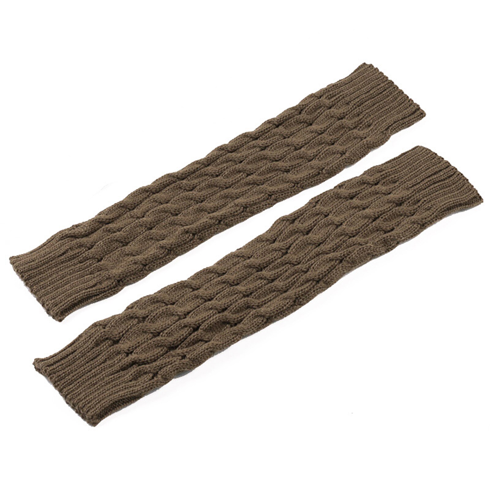 Frauen Gestrickte Häkeln Winter Warme Beinlinge Lange Socken Slouch Leggings Damen Solide Stricken Knie Bein Lange Socken NOV99: Kakifarbig