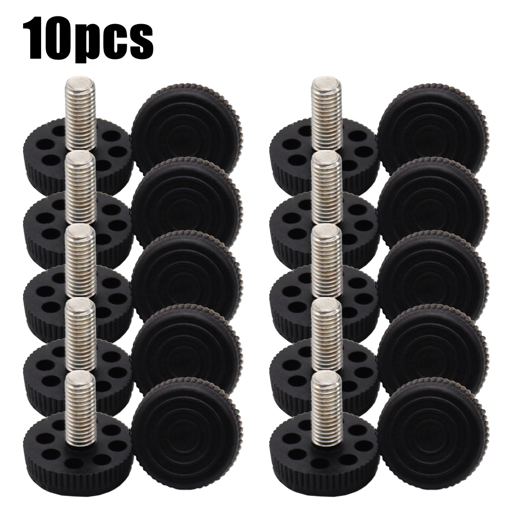 10PcsMöbel Beine Anti-rutsch Basis Tisch Schrank Bein Pad Füße Leveler Boden Schutz M6/M8/M10 Schraube in Fuß matt: Elfenbein