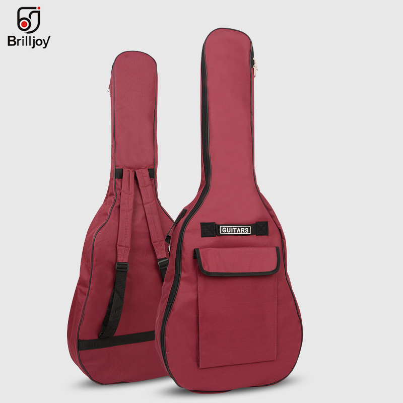 Brilljoy 40/41 Inch Oxford Fabric Acoustic Guitar Gig Bag Soft Case Double Shoulder Straps Padded Guitar Waterproof Backpack