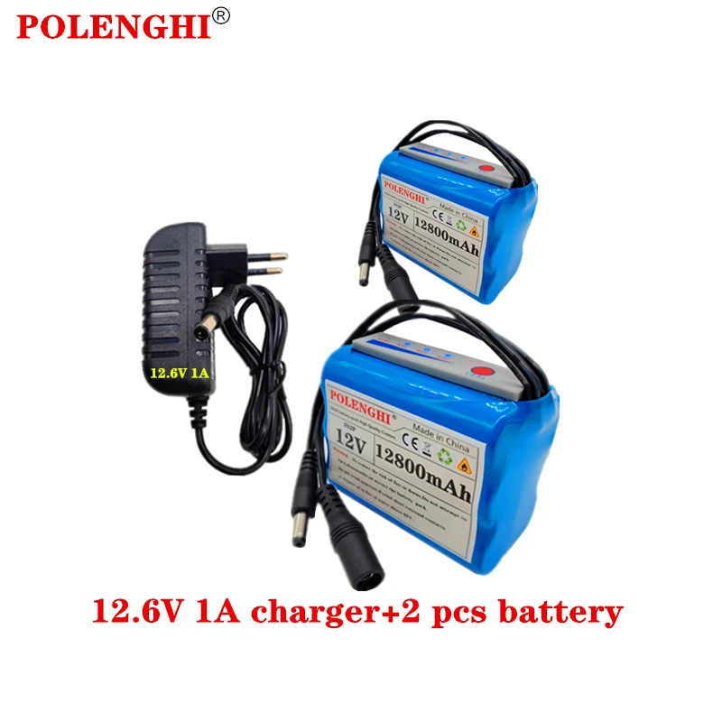 BMS 12.6V 12800mAh 3S2P 18650 Li-Ion Battery Pack with Power Indicator: PURPLE