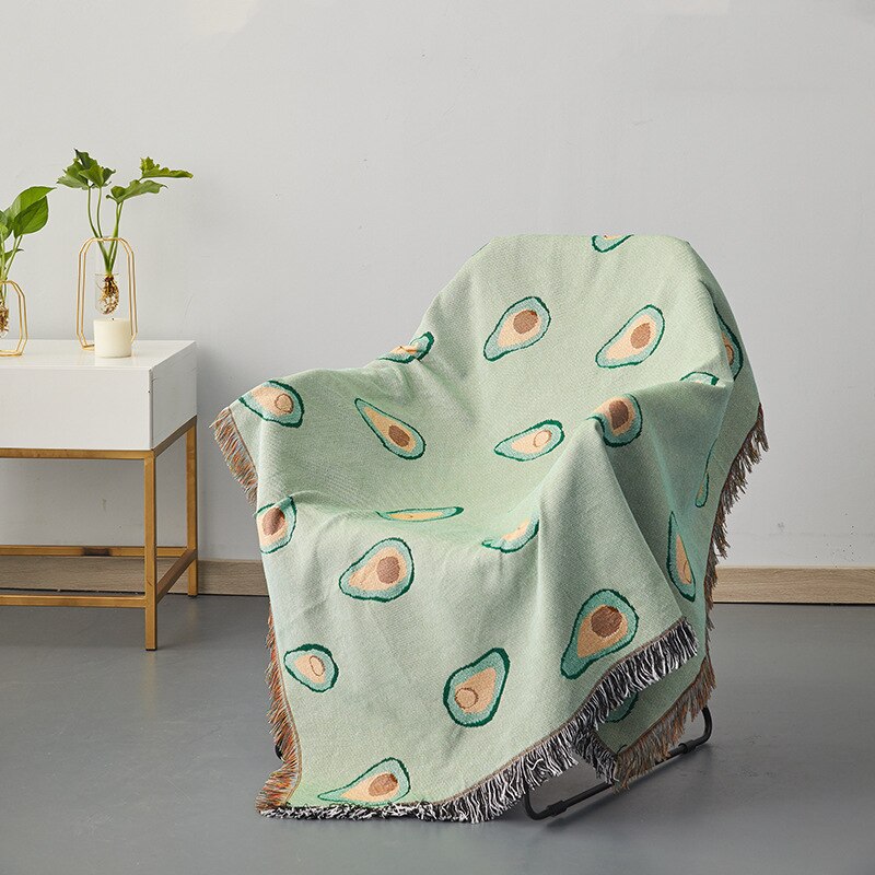 ONGLYP avocat décontracté canapé couverture tenture murale maison tapis pour canapé chaise jeter couverture avec gland chambre tapisserie couvre-lit