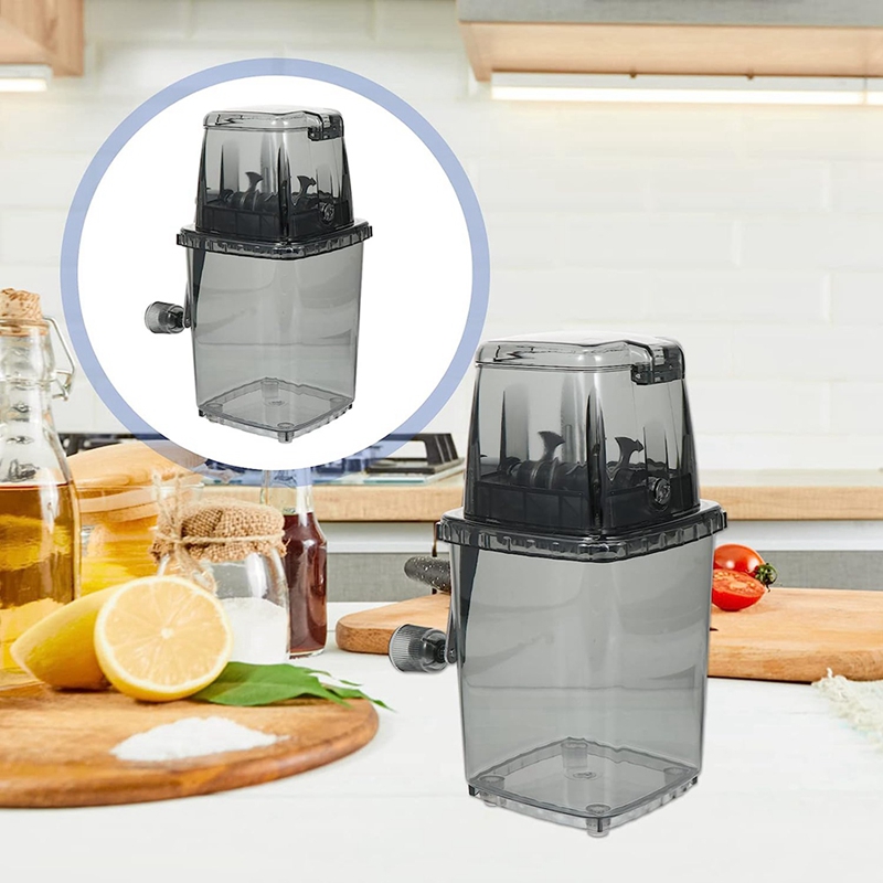 2L Ice Crusher Shaver Portable Hand Crank Ice Machine Fit For Home Ice Ice Chip Ice Manual A