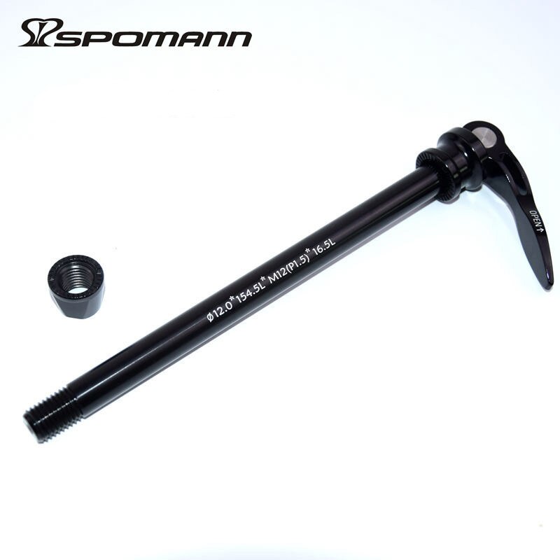 SPOMANN 12*142mm vtt roues avant arrière à travers l'essieu en alliage d'aluminium VTT brochettes accessoires de vélo à dégagement rapide