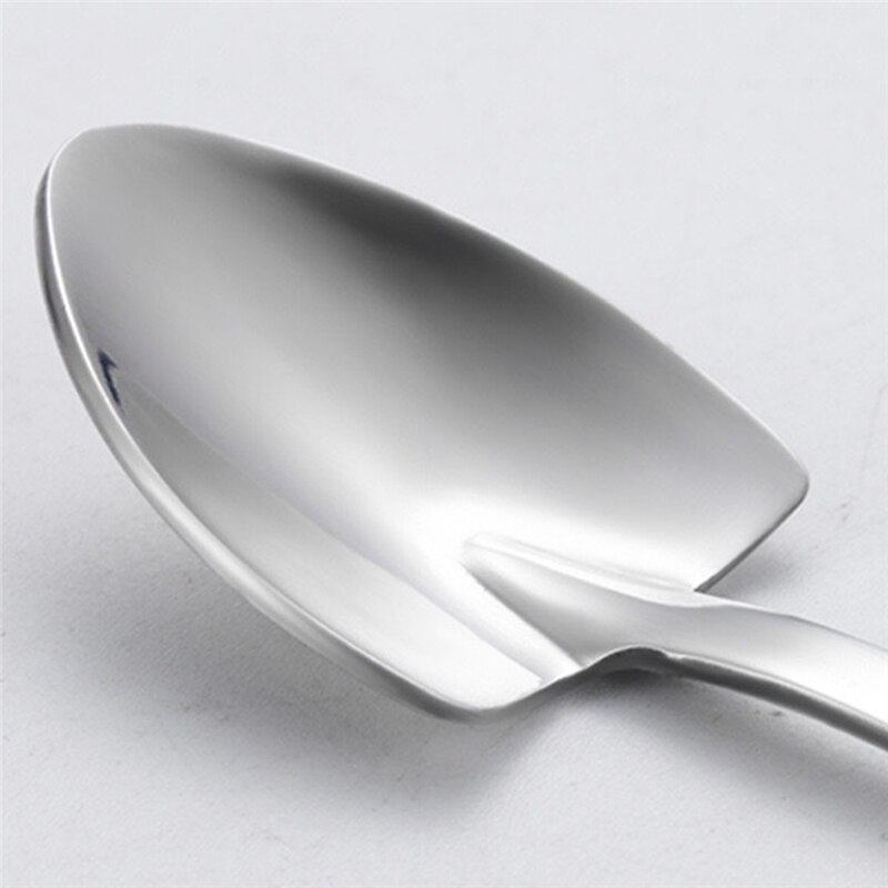 Stainless Steel Spade Dessert Fork Spoon Long Handle Coffee Spoon Teaspoon Stirring Spoon Tableware