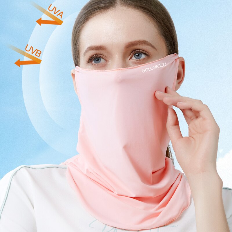 Sun Mask Female Neck Protection Sun Protection UV Protection Viscose Fiber Cold Feeling Hanging Ear Face Covering Mask Male TOA