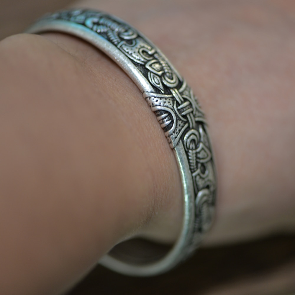 Langhong 1 st vikingarmband och armband med drakar för män och kvinnor talisman smycken