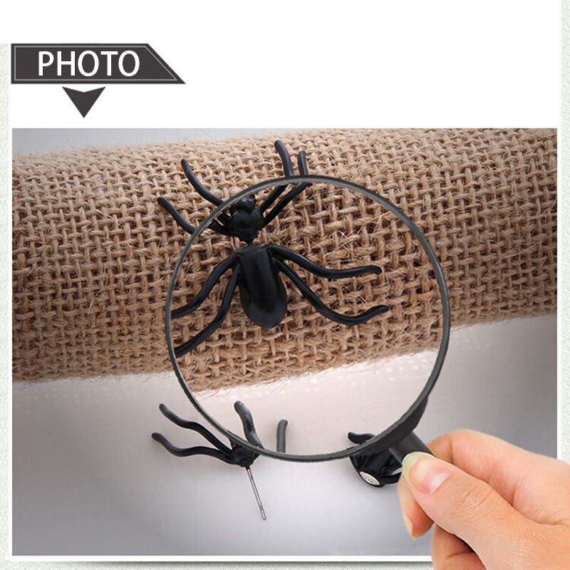 Halloween dekoration halloween kostumer til kvinde 3d uhyggelige sorte edderkoppe ørestikker til haloween fest gør-det-selv dekoration
