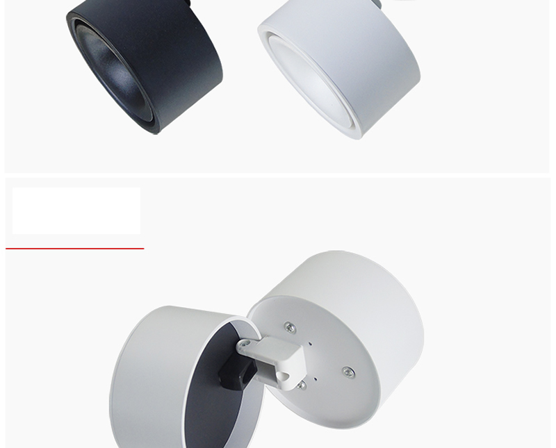 2 pièces Dimmable éclairage de piste vêtements chaussures magasin magasin lampe 12 W 15 W 18 W blanc/noir shell AC110-240V Spot Rail Rail lumière