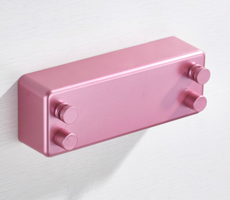 Creatieve Outdoor Kleding Rek Indoor Intrekbare Waslijn Touw Telescopische Roestvrij String Wasserij Hangers Muur Droogrek: 2 Rope-Pink