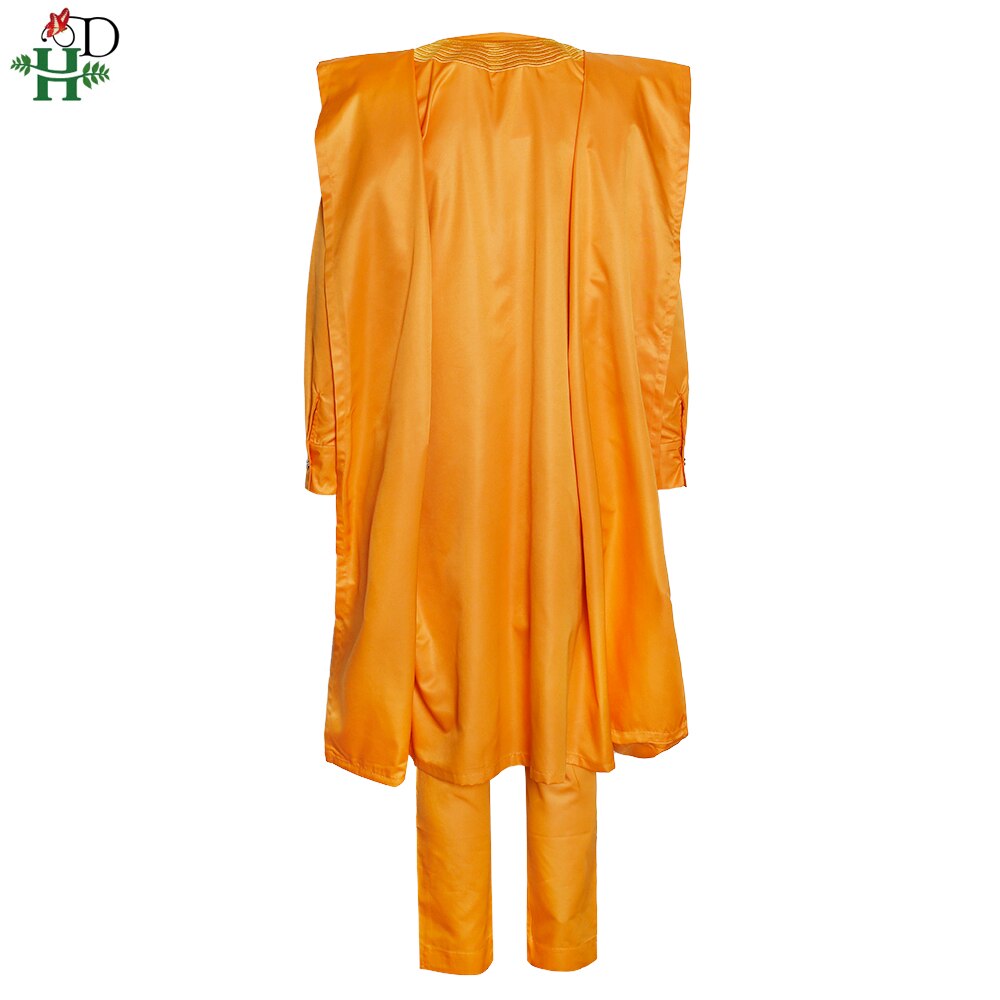 H & d 2021 nova roupa dos homens africanos agbada roupa kaftan wear 3 peças conjunto para o homem mangas compridas camisa ancara calça boubou terno