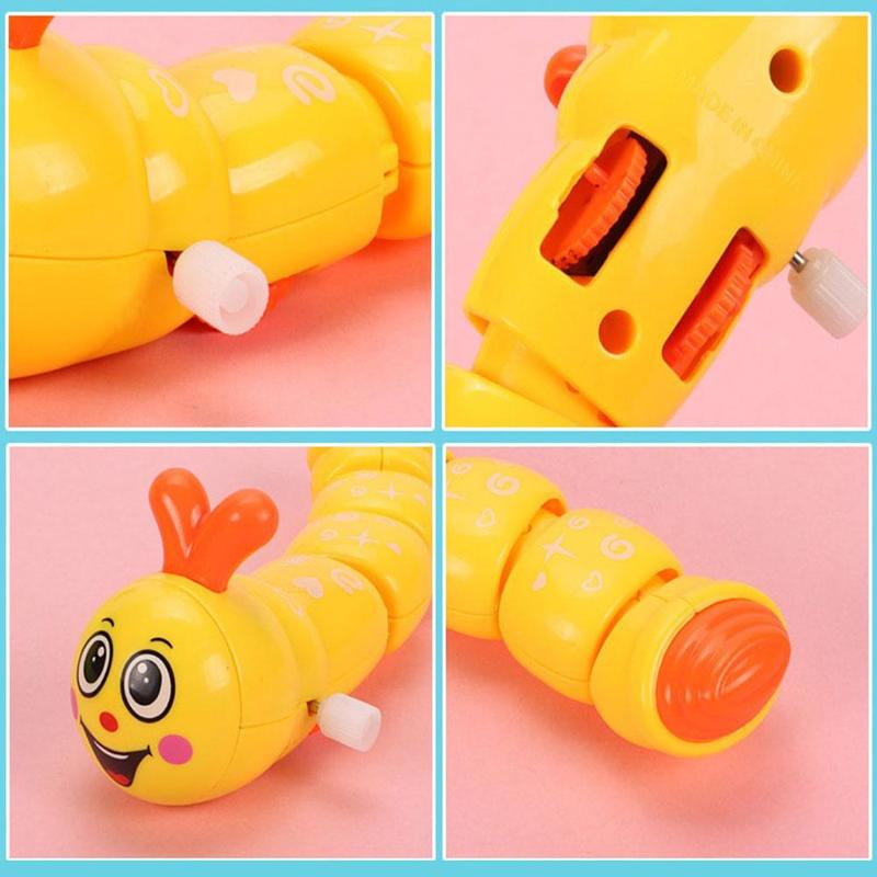 Plastic Caterpillar Wind Up Toy Funny Clockwork Toy Walking Toy Kid ABS Cute Material Educational X5D1