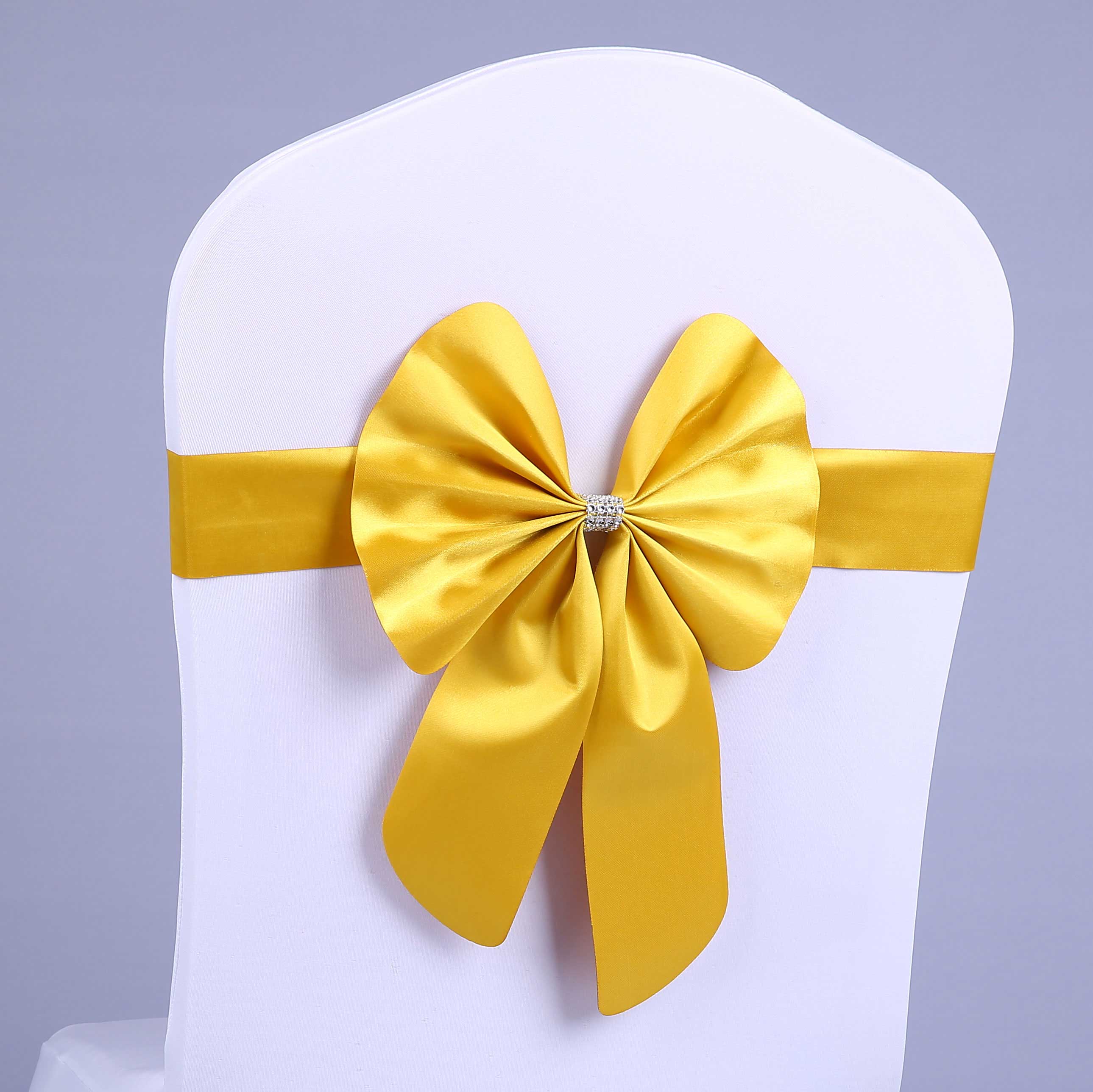 1 Stks/partij Stoel Cover Elastische Stoel Cover Stoel Terug Bloemen Boog Decoratie Hotel Bruiloft Stoel Terug