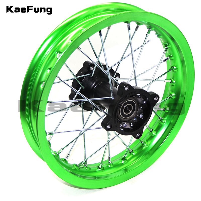 Jante de moto de 1.85 à 12 pouces, roue arrière de 80/100 à 12 pouces en Aluminium, moyeu s, trou de 15mm