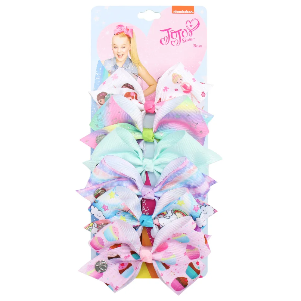 Ncmama-lazos de JOJO para niña, pinzas para el pelo, pasadores de agarre para el pelo, accesorios para el cabello de de , 5 ", 6 unids/set